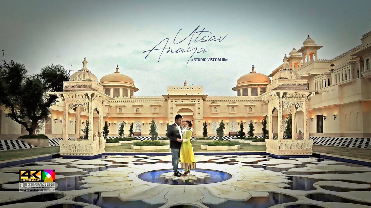 Still from the pre-wedding film for Utsav and Anaya