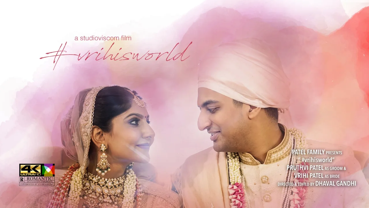 Still from the wedding film promo for Prithvi and Vrihi